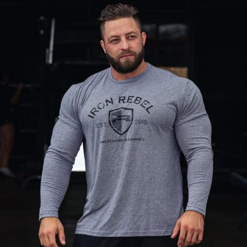 IRON DEFENDER L/S T-SHIRT (GREY HEATHER)